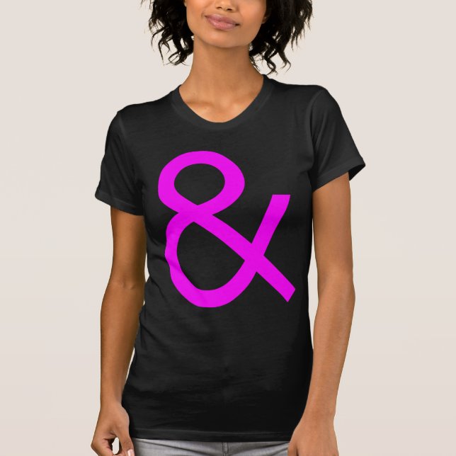 T-shirts Ampersand - Magenta no escuro (Frente)