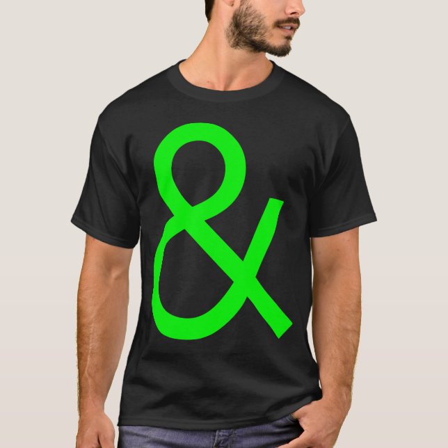 T-shirts Ampersand - Verde no escuro (Frente)