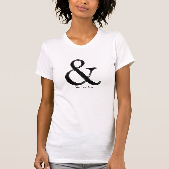 T-shirts Ampersor de Cinza branca preta e moderno personali (Frente)