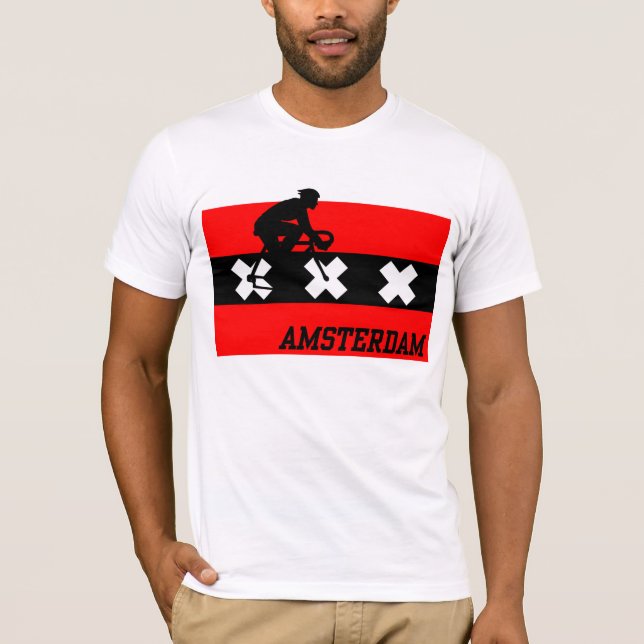 T-shirts Amsterdam Cycling Male (Frente)