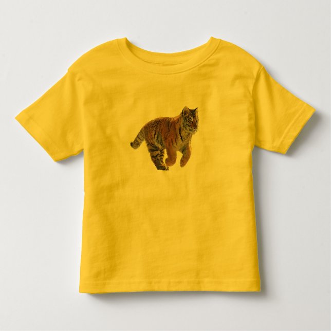 T-shirts Amur Tiger Cub Fantasy Art Kids (Frente)