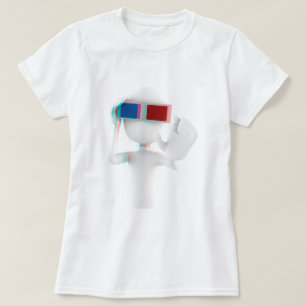 T-shirts anaglyph do homem 3d