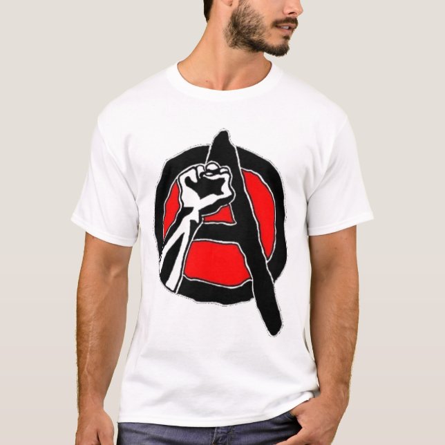 T-shirts Anarquismo (camisa branca) (Frente)