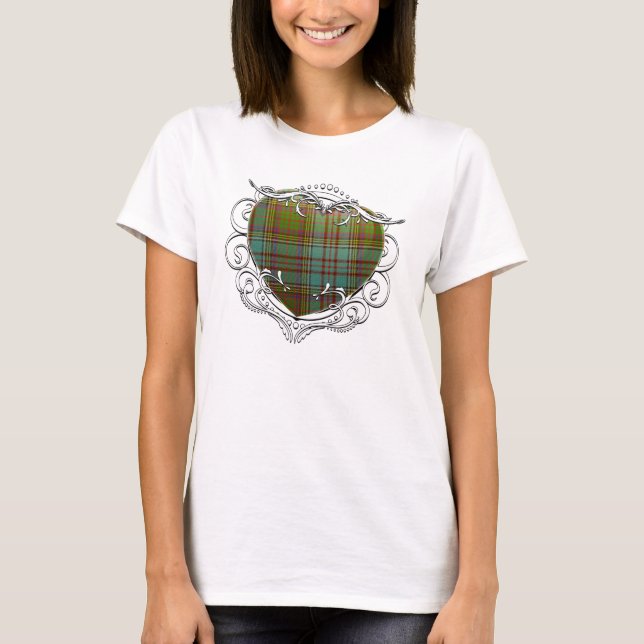 T-shirts Anderson Tartan Heart (Frente)