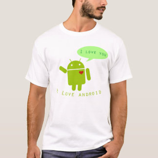 T-shirts Android - Android do amor de I