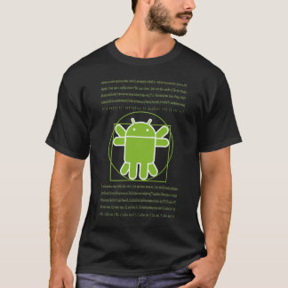 T-shirts Android do homem de Vitruvian