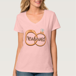 T-shirts Anéis de Casamento de Newlyweds