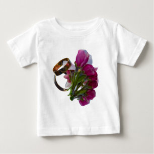 T-shirts Anéis de Casamento e Flores