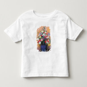 T-shirts Anêmonas e lilac em um vaso azul, depois de 1912