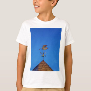 T-shirts Angel Weather Vane Bright Blue Sky