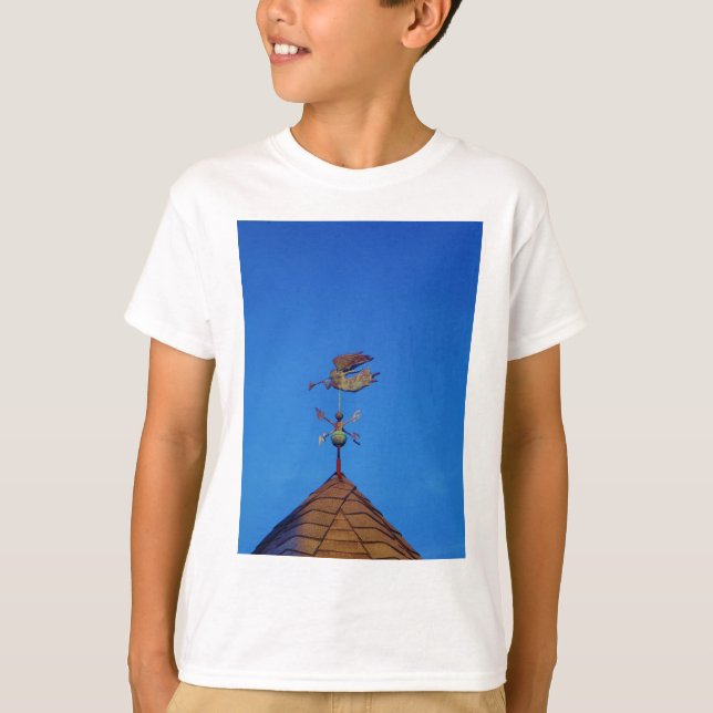 T-shirts Angel Weather Vane Bright Blue Sky (Frente)