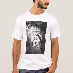 T-shirts Angkor Camboja, Escultura Apsara no Bayon