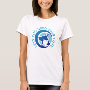 T-shirts animais de estimação para precisar do seu amor