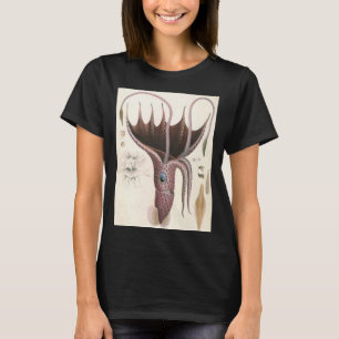 T-shirts Animais Vintage da Marinha, Lula dos Guarda-chuvas