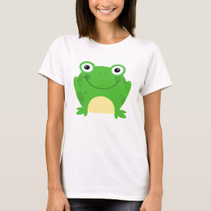 T-shirts Animal bonito verde anfíbio dos desenhos animados