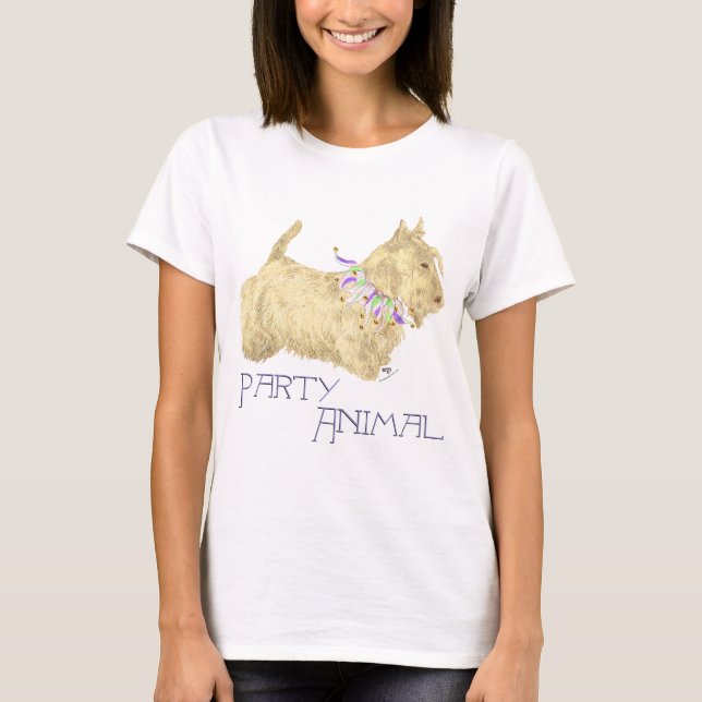 T-shirts Animal de Festa Scottish Terrier (Frente)