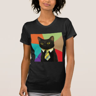 T-shirts Animal Meme do conselho do gato do negócio