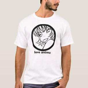 T-shirts animu do amor - muuhh bonito do anime