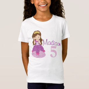 T-shirts Aniversário da Princesa Personalizada