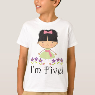 T-shirts Aniversário das meninas 5o