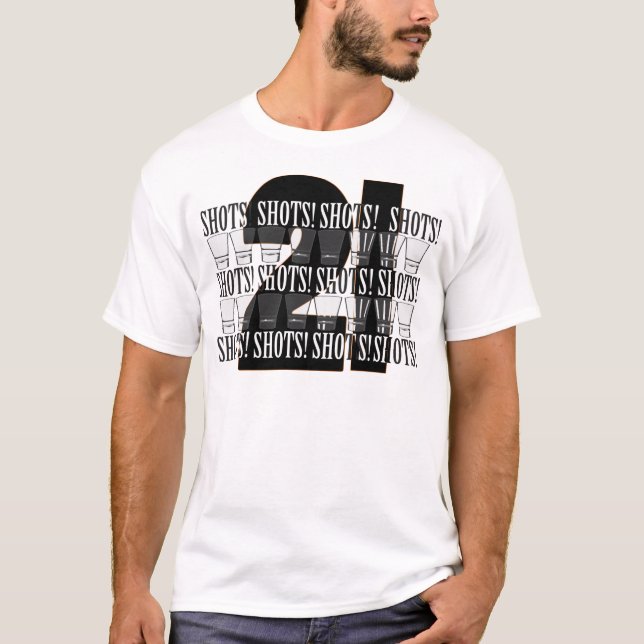 T-shirts aniversário de 21 tiros (Frente)