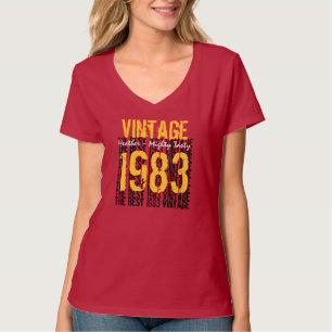 T-shirts aniversário de 30 anos Gift Best 1983 Vintage Red