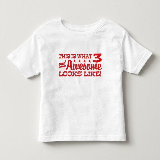 T-shirts Aniversário de 3 anos (Frente)
