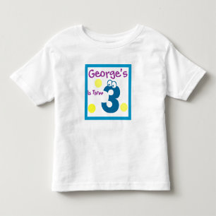 T-shirts aniversário de 3 anos do bebê, terceira do bebê