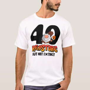 T-shirts Aniversário de 40 anos pré-histórico
