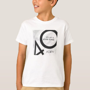 T-shirts Aniversário de 40 Décadas Branco