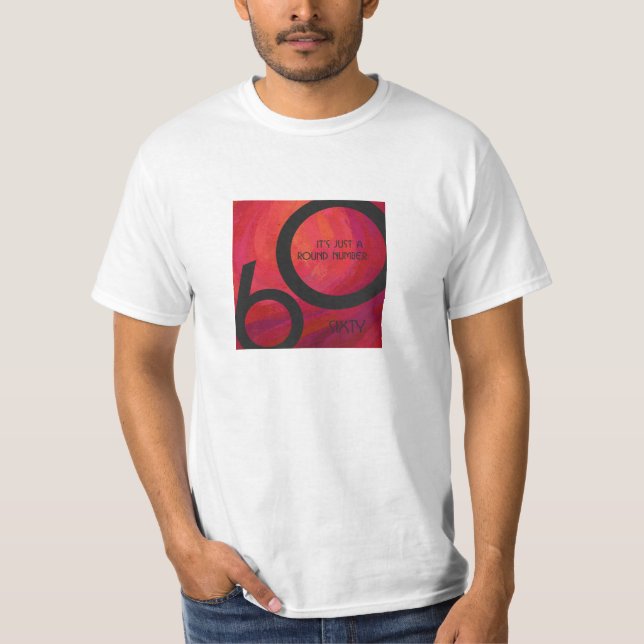 T-shirts Aniversário de 60 Décadas Vermelho (Frente)