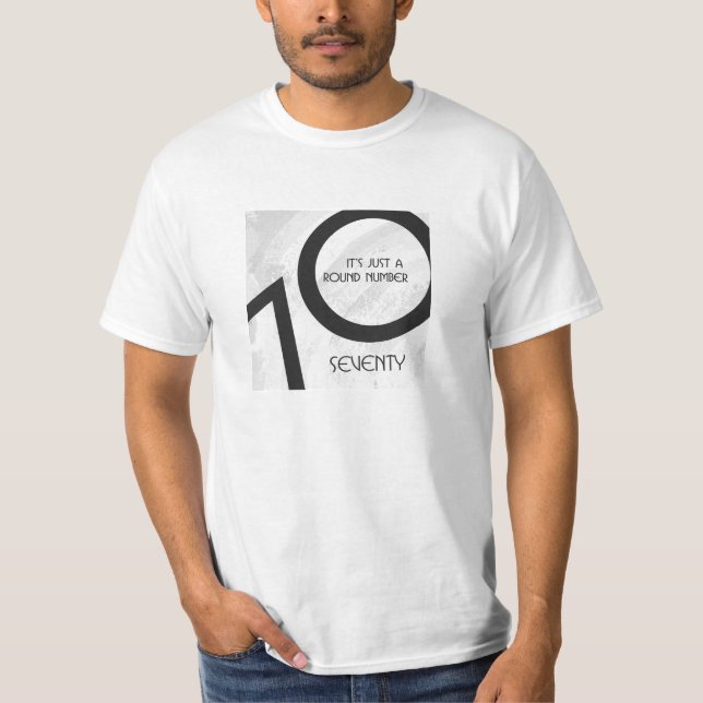 T-shirts Aniversário de 70 Décadas Branco (Frente)