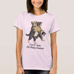 T-shirts Aniversário de Casamento de Gatos - Personalizar