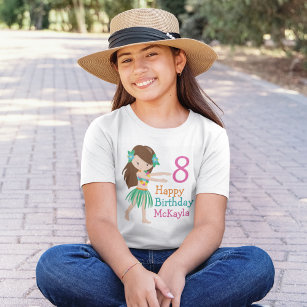 T-shirts Aniversário de criança Personalizado Da Rapariga H