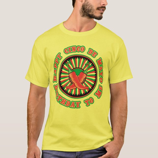 T-shirts Aniversário feliz de Cinco de Mayo! (Frente)
