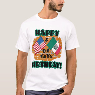 T-shirts Aniversário feliz de Cinco de Mayo