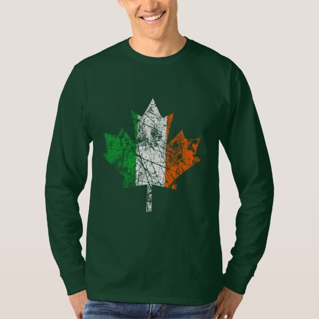 T-shirts Aniversário irlandês canadense 150 anos (Frente)