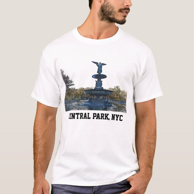 T-shirts Anjo da fonte do Central Park NYC Bethesda (Frente)
