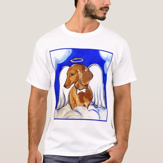 T-shirts anjo dachshund (Frente)