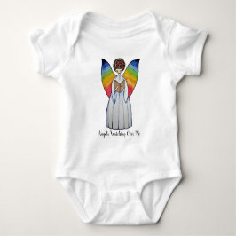 T-shirts Anjo De Aquarela Com Asas Arco-Íris Lendo Um Livro