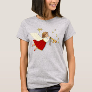 T-shirts Anjo de Trompete e Estrela de Natal