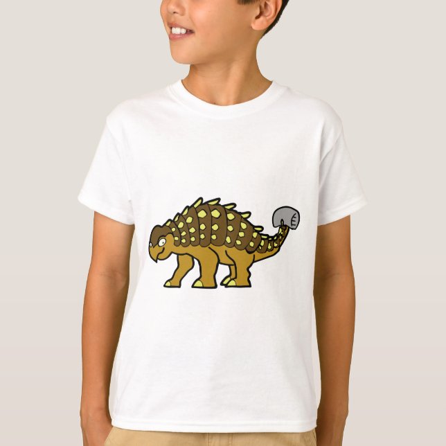 T-shirts Ankylosaurus de Brown (Frente)