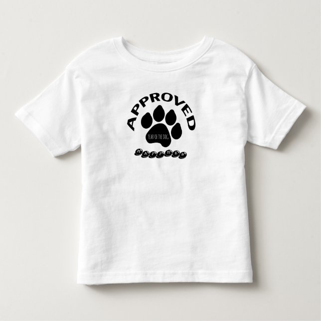 T-shirts Ano Chinês de Cachorro 2018 personalizado T Tee (Frente)