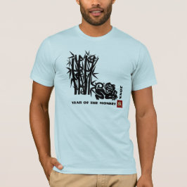 T-shirts Ano Chinês do Ano Personalizado do Macaco