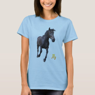 T-shirts "Ano do Cavalo" Cavalo Negro