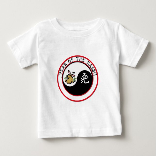 T-shirts Ano do Coelho - yinyang (Frente)