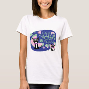 T-shirts Anos 50 de Cartões de Meowsville Beatnik