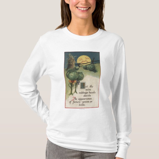 T-shirts Anthropomorphism do Dia das Bruxas GreetingCabbage (Frente)