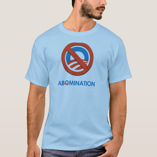 T-shirts Anti-Obama - abominação (Frente)