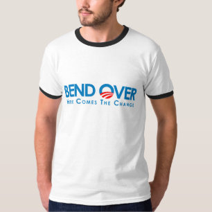 T-shirts Anti-Obama - curvatura sobre para a mudança